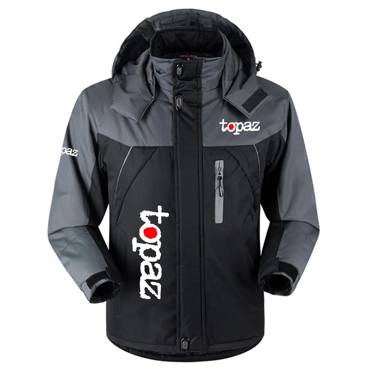 Topaz Exclusive Logo Outdoor Charging Suit Slim Fit Plush Waterproof Windproof Jacket Detachable Hood TTPDPCS2409TPZ – Topaz Jacket Topaz Exclusive Logo Outdoor Charging Suit Slim Fit Plush Waterproof Windproof Jacket Detachable Hood TTPDPCS2409TPZ – Topaz Jacket