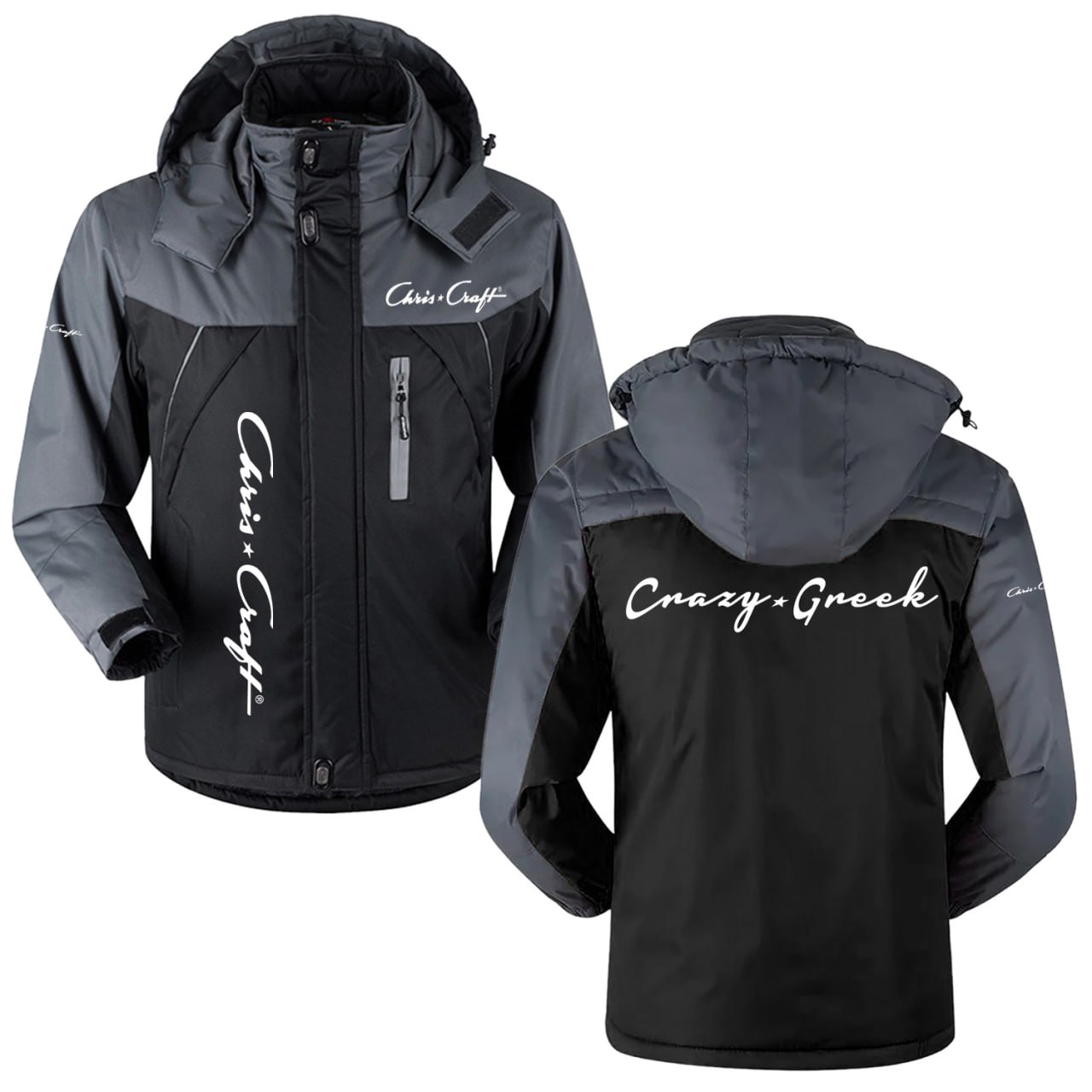 Chris-Craft Crazy Greek Exclusive Logo Outdoor Charging Suit Slim Fit Plush Waterproof Windproof Jacket Detachable Hood TTPDPCS2409CF1Z – Chris-Craft Crazy Greek Jacket Chris-Craft Crazy Greek Exclusive Logo Outdoor Charging Suit Slim Fit Plush Waterproof Windproof Jacket Detachable Hood TTPDPCS2409CF1Z – Chris-Craft Crazy Greek Jacket