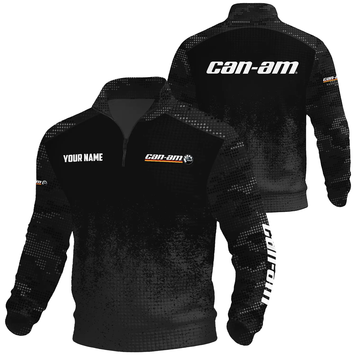 Can-Am Exclusive Logo Waffle Quarter-zip Sweatshirt OUFAWQS3D081903CMZ Sweatshirt Can-Am Sweatshirt