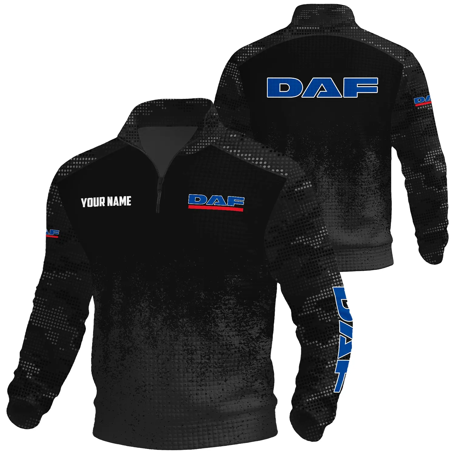 DAF Trucks Exclusive Logo Waffle Quarter-zip Sweatshirt OUFAWQS3D081903DAZ Sweatshirt DAF Trucks Sweatshirt