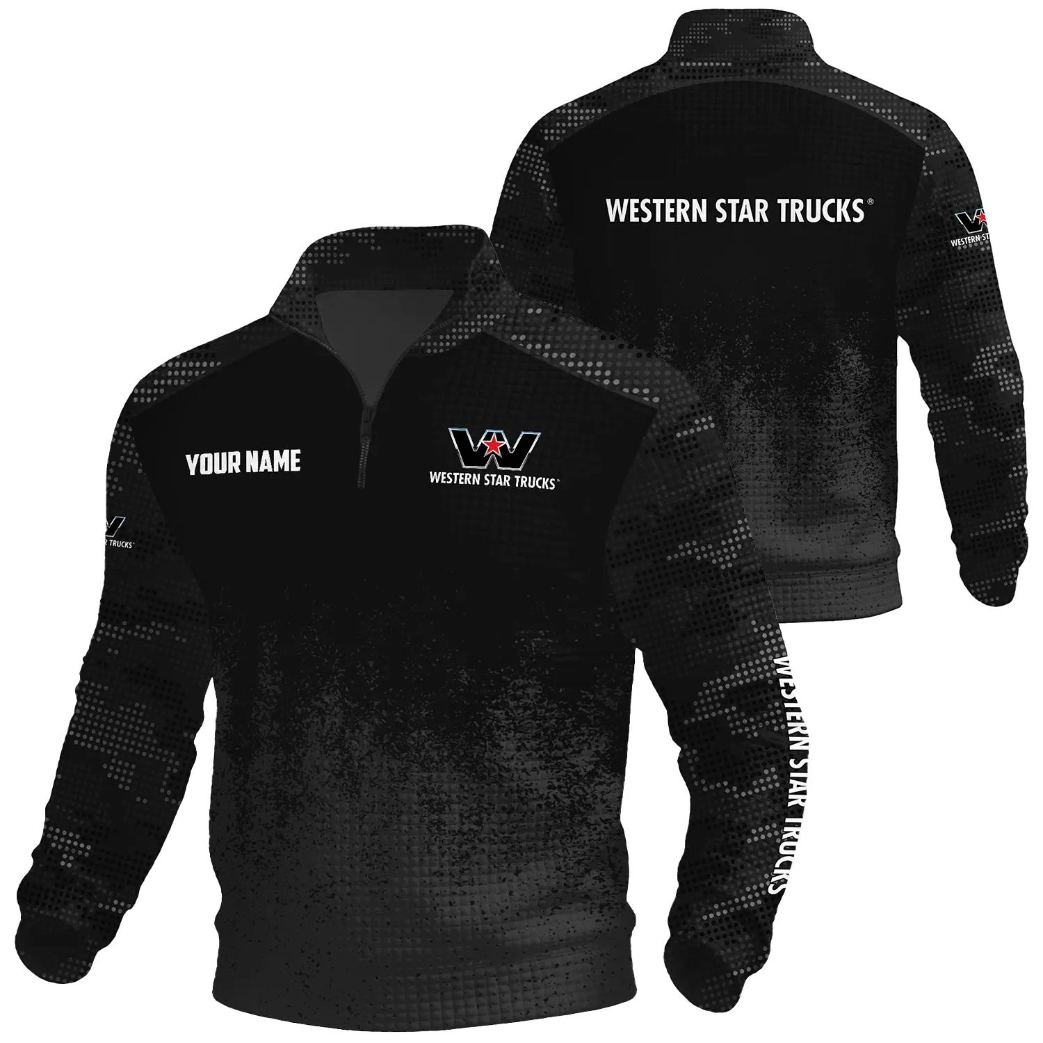 Western Star Exclusive Logo Waffle Quarter-zip Sweatshirt OUFAWQS3D081903WSZ Sweatshirt Western Star Sweatshirt