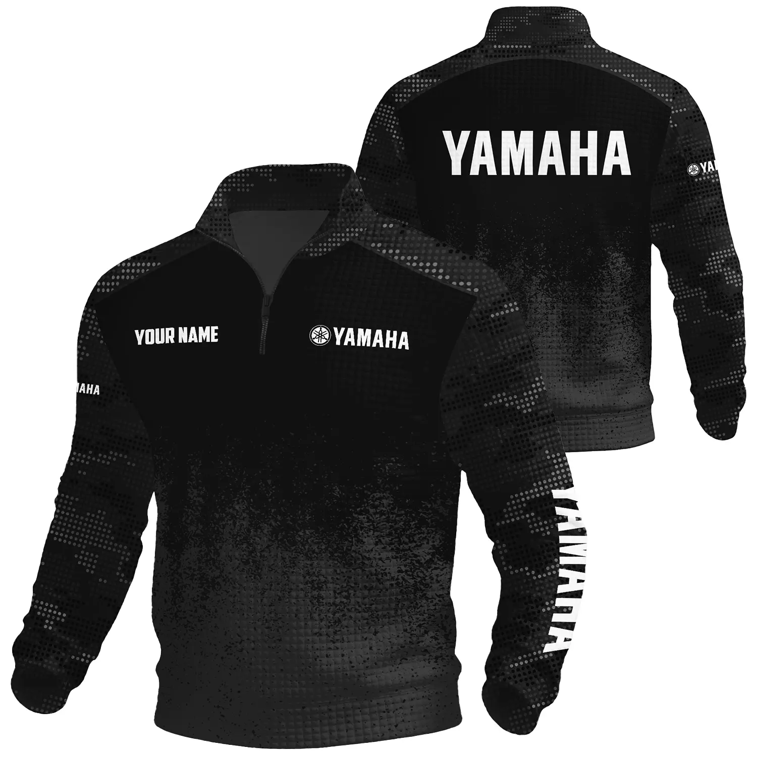 Yamaha Exclusive Logo Waffle Quarter-zip Sweatshirt OUFAWQS3D081903YHZ Sweatshirt Yamaha Sweatshirt