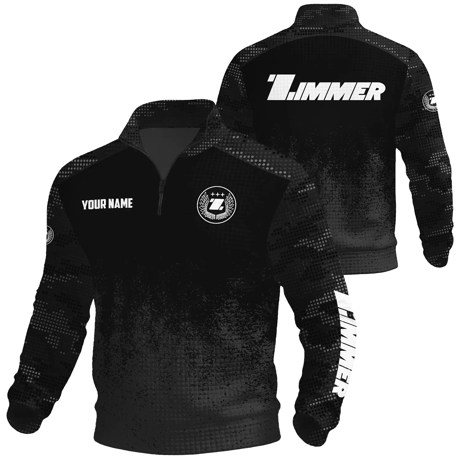 Zimmer Exclusive Logo Waffle Quarter-zip Sweatshirt OUFAWQS3D081903ZMZ Sweatshirt Zimmer Sweatshirt