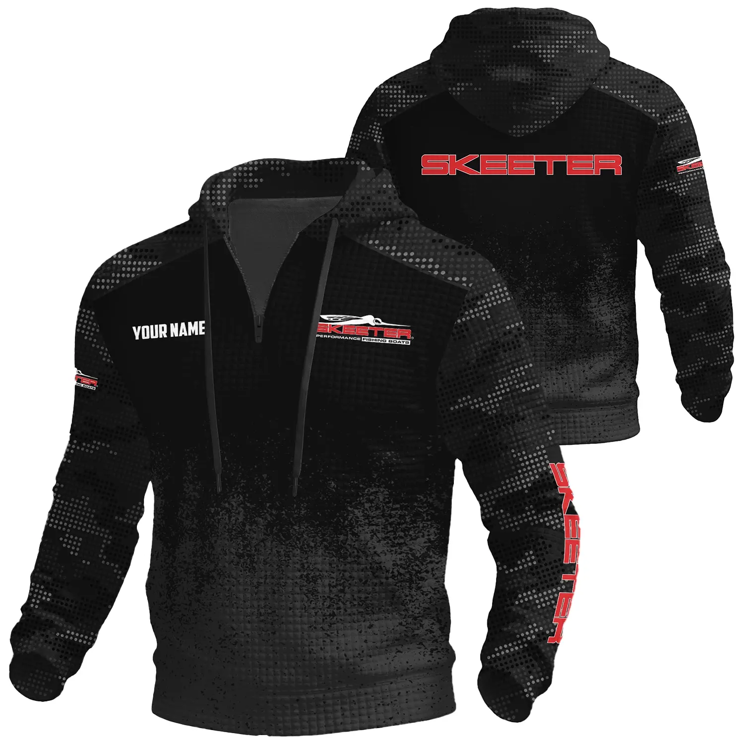 Skeeter Exclusive Logo Waffle Quarter-zip Hoodie TTFSWQH3D081903STZ Hoodie Skeeter Hoodie