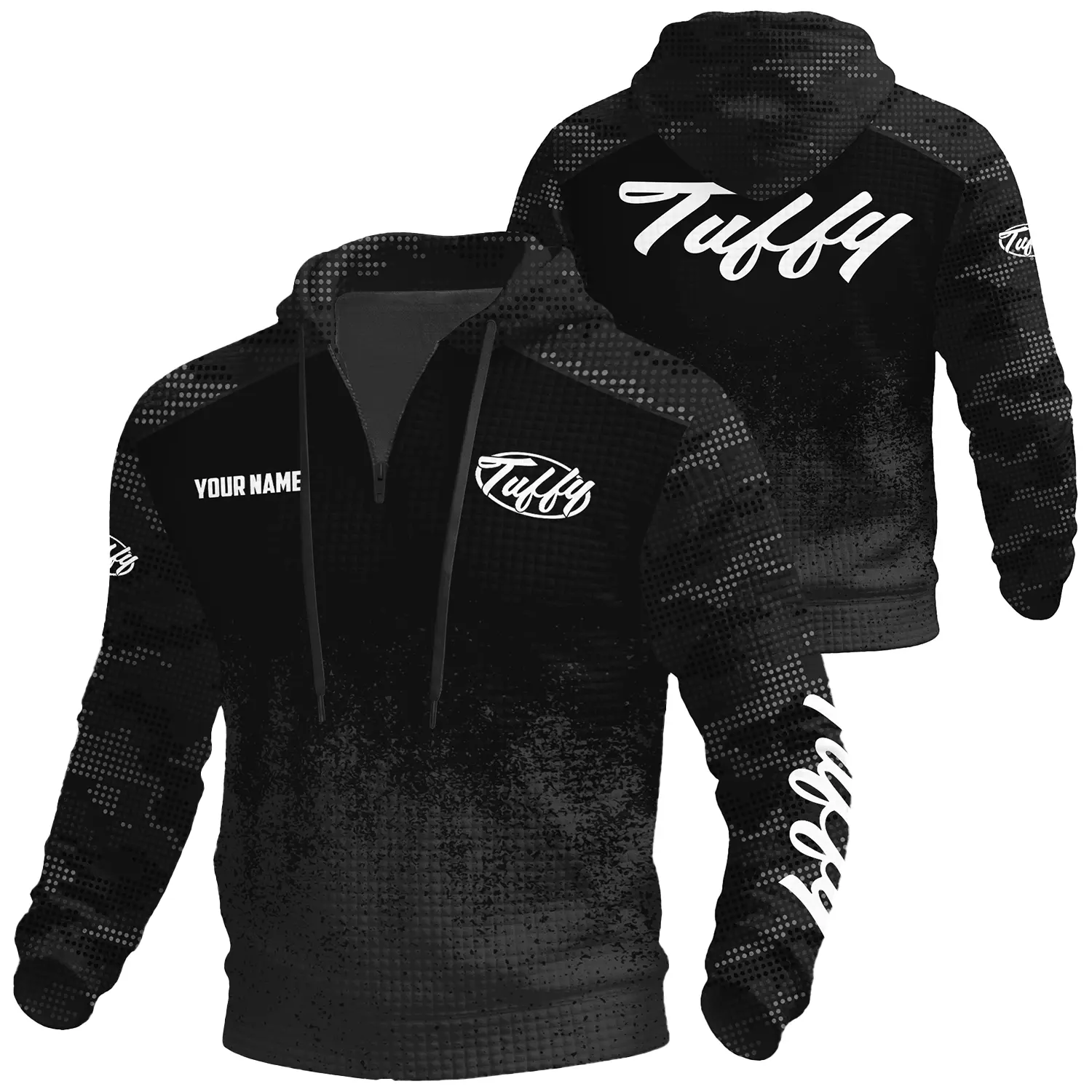 Tuffy Exclusive Logo Waffle Quarter-zip Hoodie TTFSWQH3D081903TUZ Hoodie Tuffy Hoodie