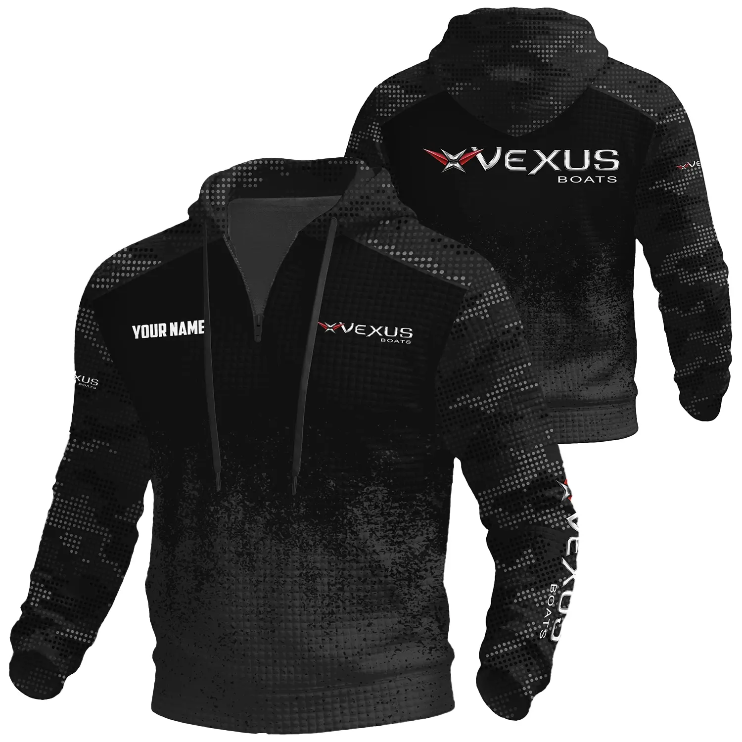 Vexus Exclusive Logo Waffle Quarter-zip Hoodie TTFSWQH3D081903VBZ Hoodie Vexus Hoodie