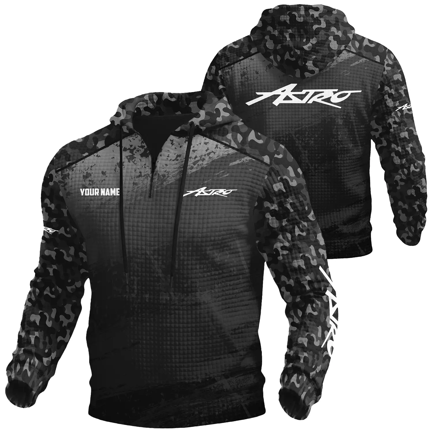 Astro Exclusive Logo Waffle Quarter-zip Hoodie TTFSWQH3D081907ASZ Hoodie Astro Hoodie