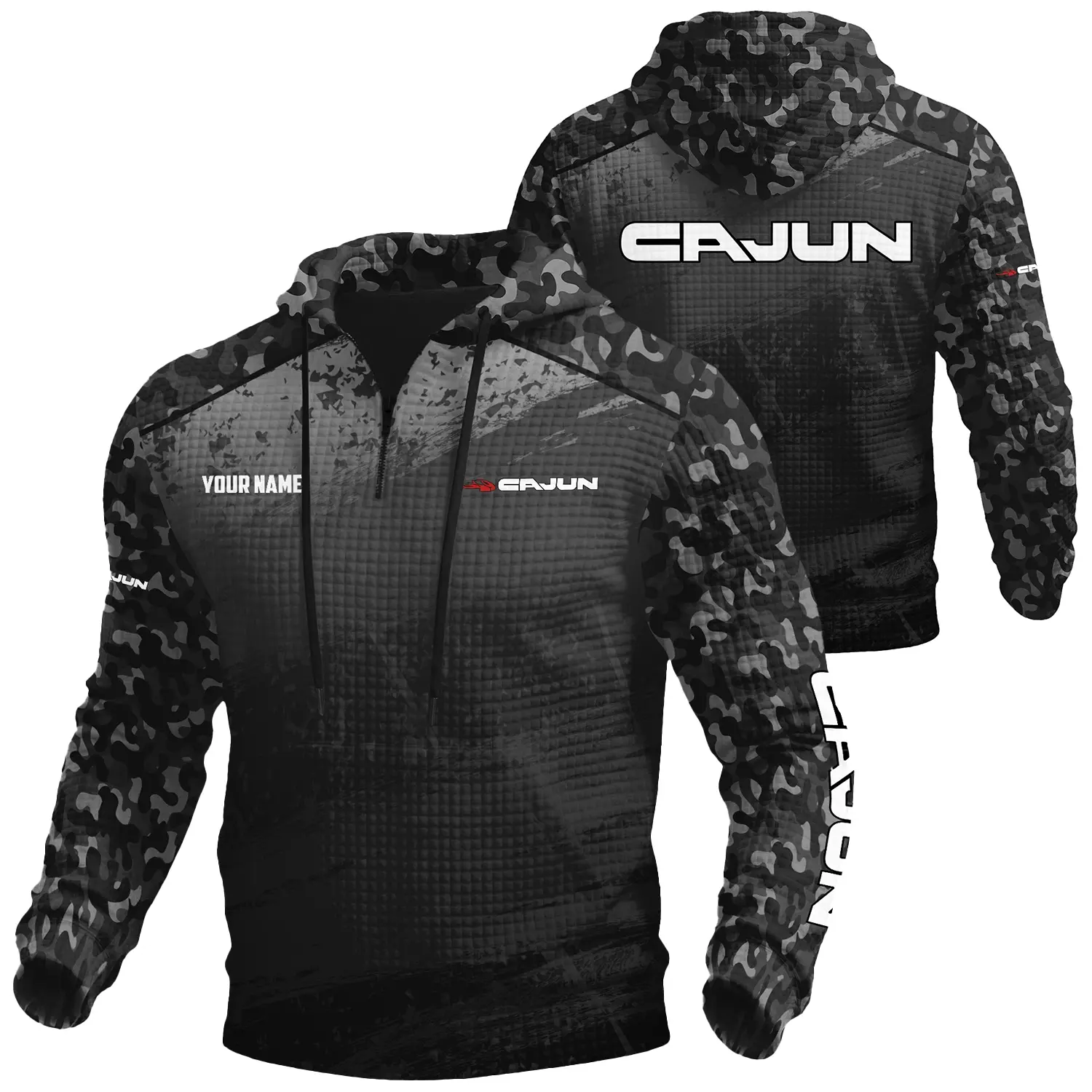 Cajun Exclusive Logo Waffle Quarter-zip Hoodie TTFSWQH3D081907CJZ Hoodie Cajun Hoodie Cajun Exclusive Logo Waffle Quarter-zip Hoodie TTFSWQH3D081907CJZ Hoodie Cajun Hoodie