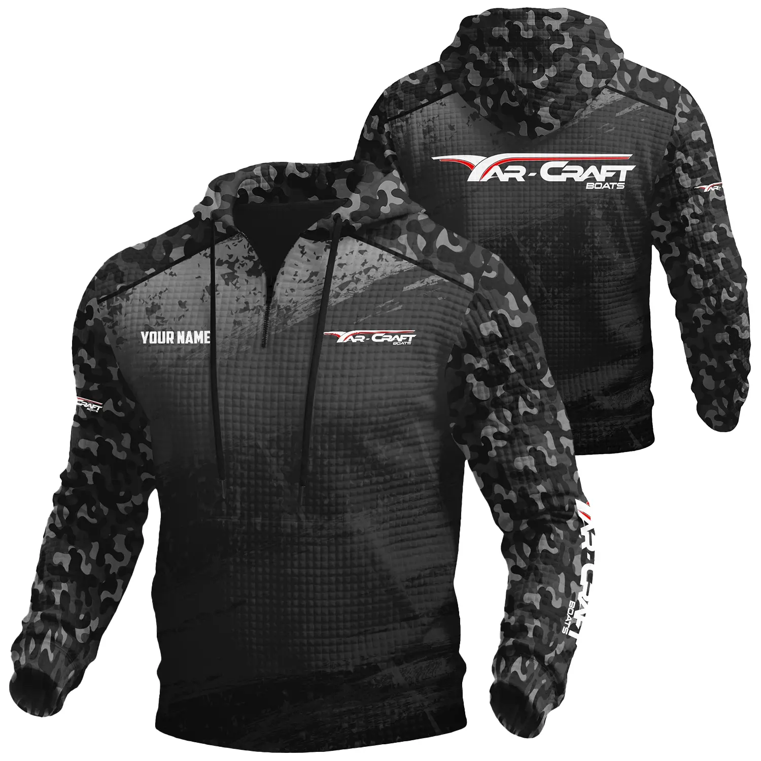 Yar-Craft Exclusive Logo Waffle Quarter-zip Hoodie TTFSWQH3D081907YCZ Hoodie Yar-Craft Hoodie